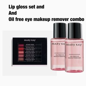 Mary Kay travel size mini eye makeup remover Lipgloss set Pink sale